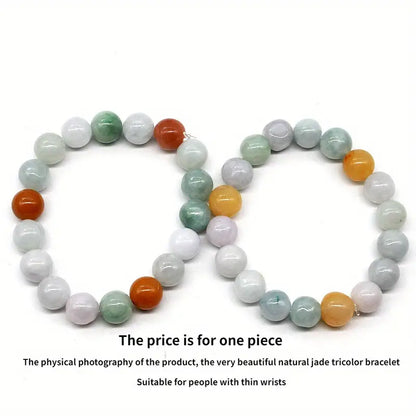 Multi-color Natural Jade Beads Bracelet Good Luck Amulet Men and Women Bracelets Gift Jewelry