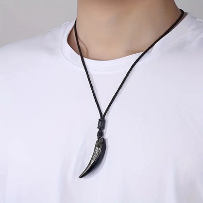 Obsidian Crystal Pendant - Neutral and Neutral Necklace, Fashionable and Luxurious Gifts for Couples - Attracting Wealth