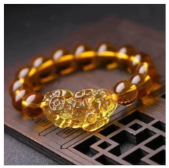 Feng Shui Pixiu Citrine Fortune Bracelet - Attracting Wealth and Good Fortune