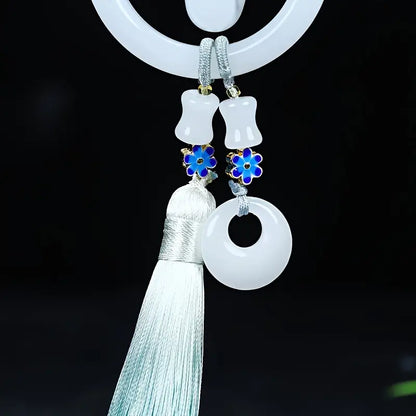 Natural Jadeite High-end Car Pendant, Creative Fashion Fine Jadeite Jewelry - Attract Luck