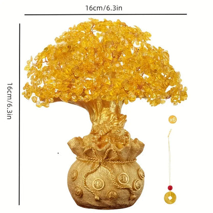 Money Tree Feng Shui Golden Fortune Tree Feng Shui Tree Bonsai Style Decoration For Luck And Wealth Feng Shui