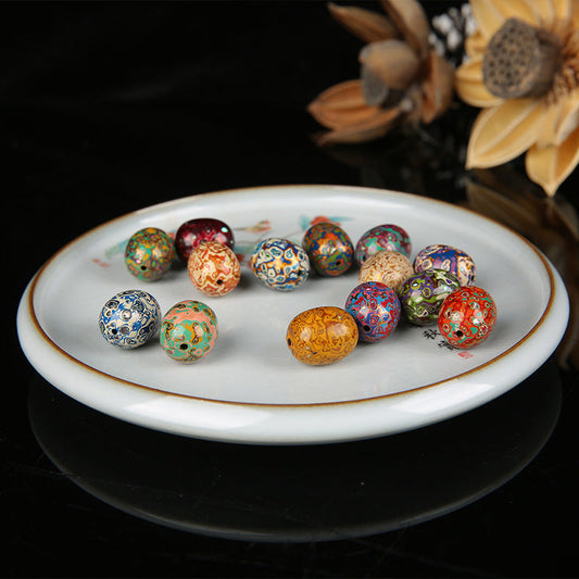 Lacquer beads, jujube beads, bracelets, beads, diy accessories, loose beads, oval beads, egg-shaped beads.